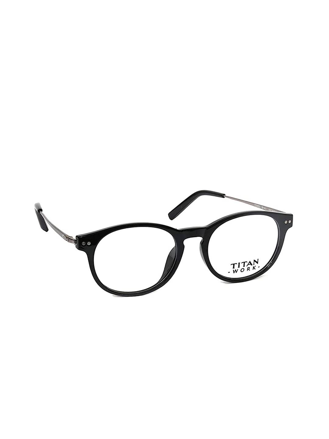 

Titan Unisex Black & Grey Full Rim Round Frames