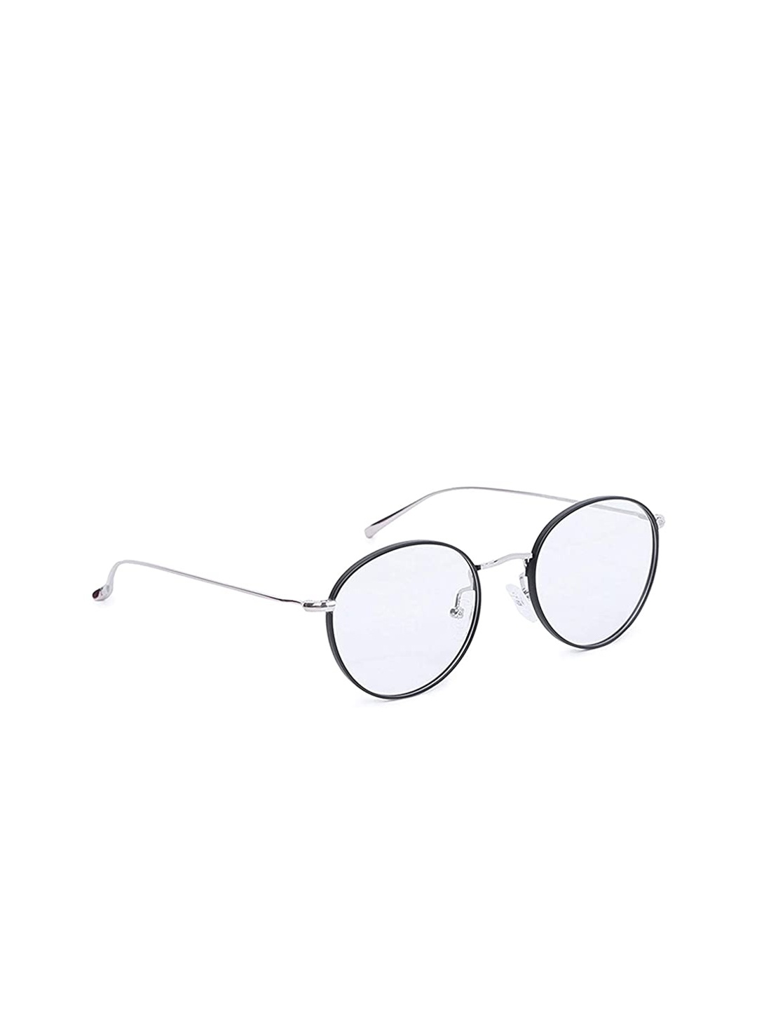 

Titan Unisex Black & Silver-Toned Full Rim Round Frames