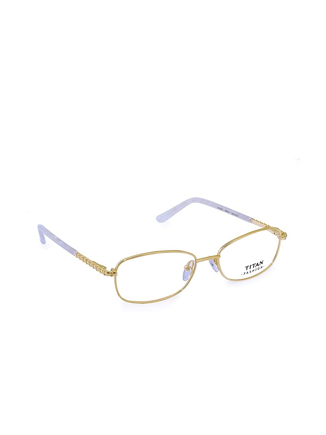 

Titan Unisex Gold-Toned & Blue Embellished Full Rim Oval Frames