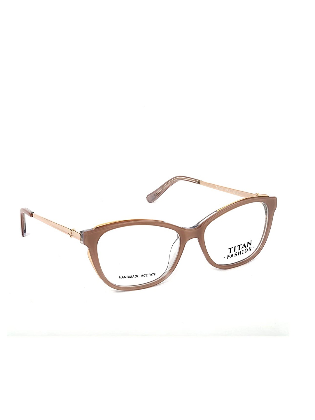 

Titan Unisex Brown & Gold-Toned Full Rim Cateye Frames