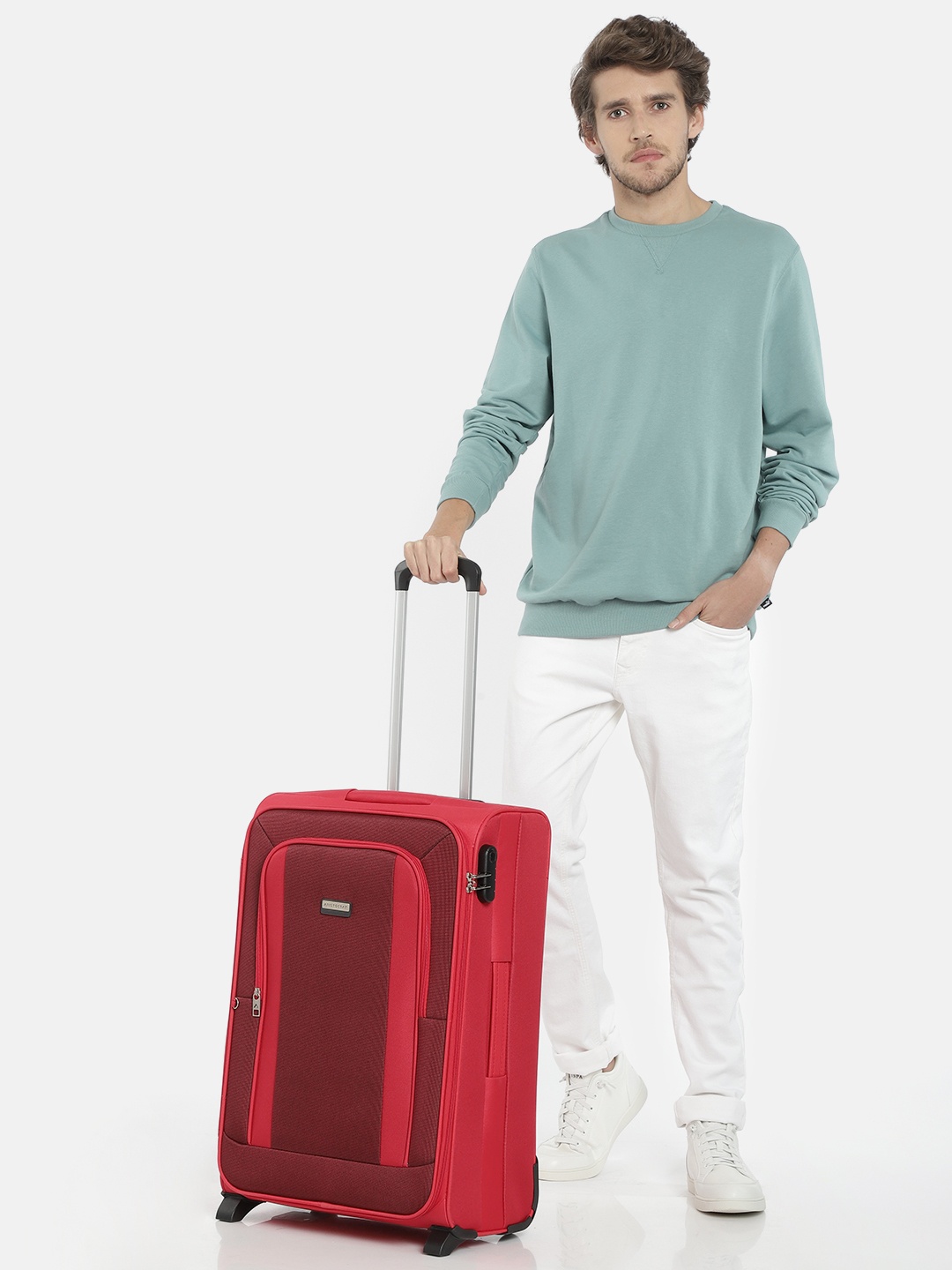 

Aristocrat Unisex Red Solid TRIUMPH 65 Trolley Suitcase