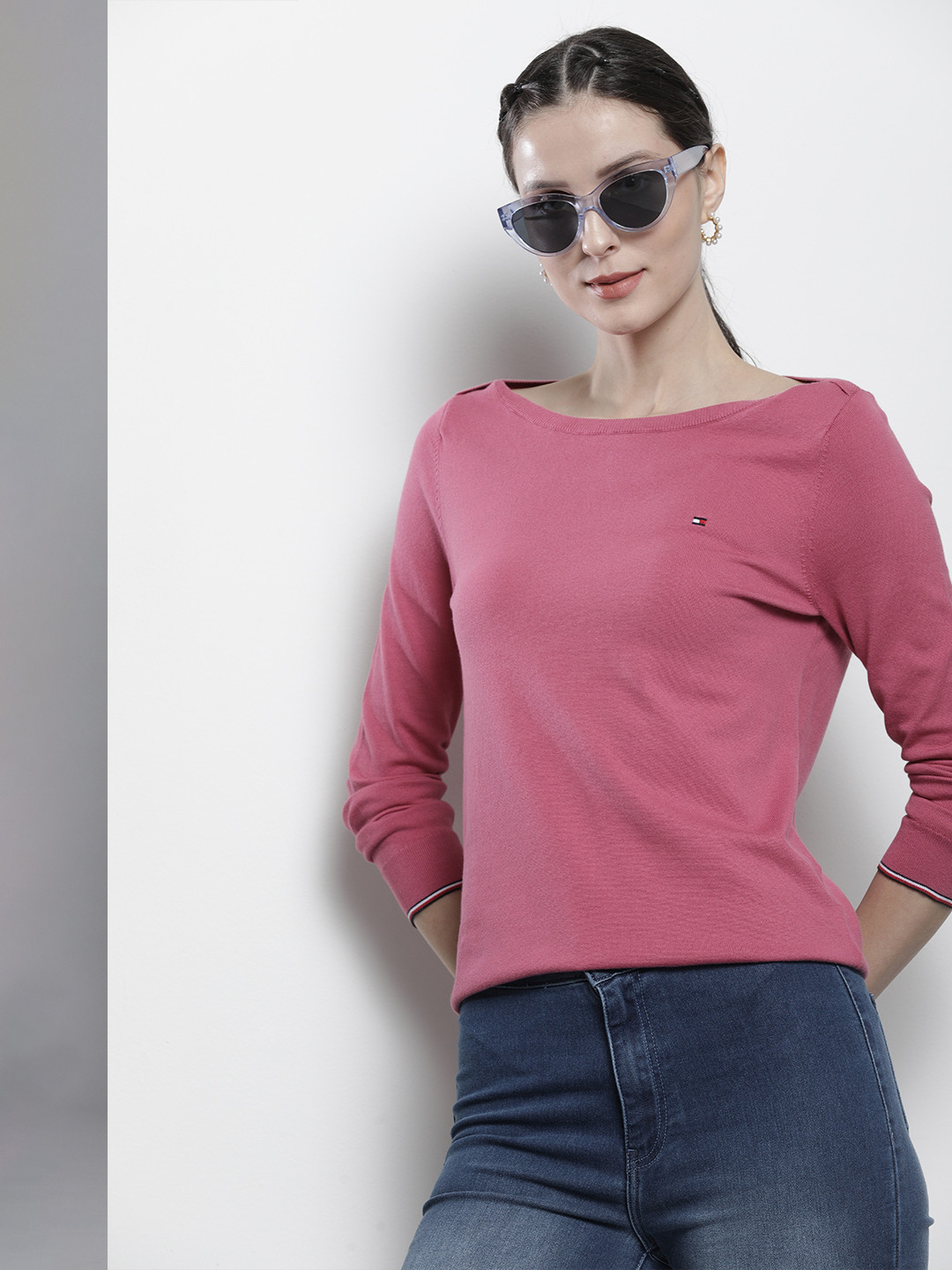 

Tommy Hilfiger Women Pink Solid Pullover