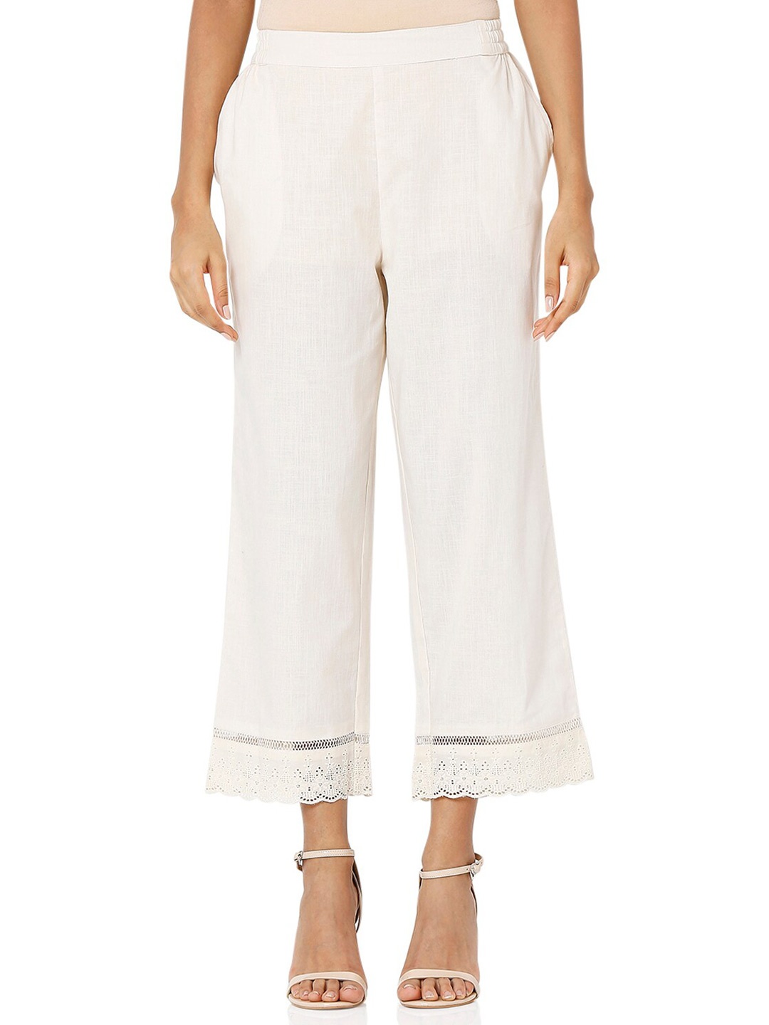 

Ethnicity Women Cream-Coloured Ethnic Palazzos