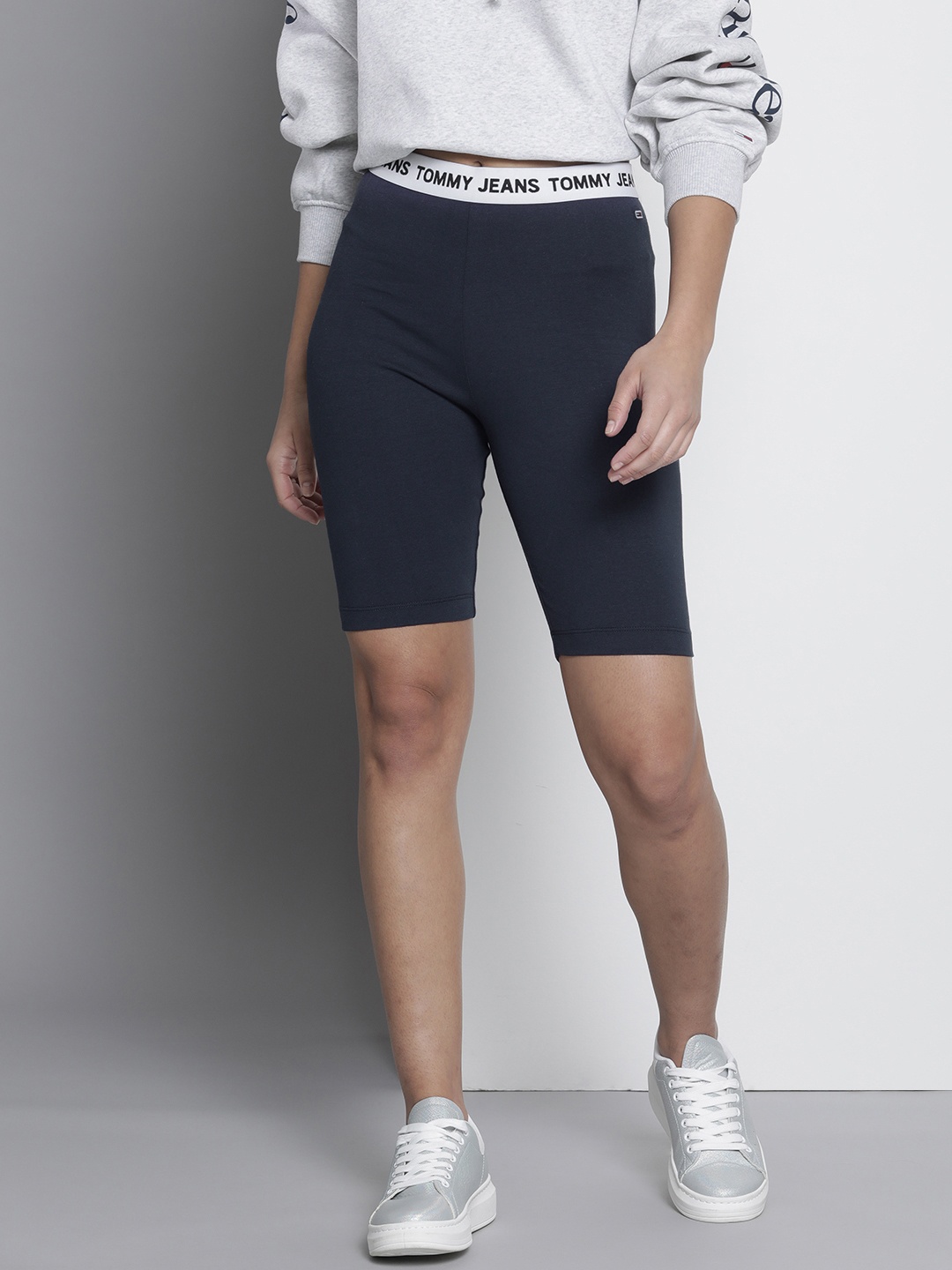 

Tommy Hilfiger Women Navy Blue Slim Fit Sports Shorts