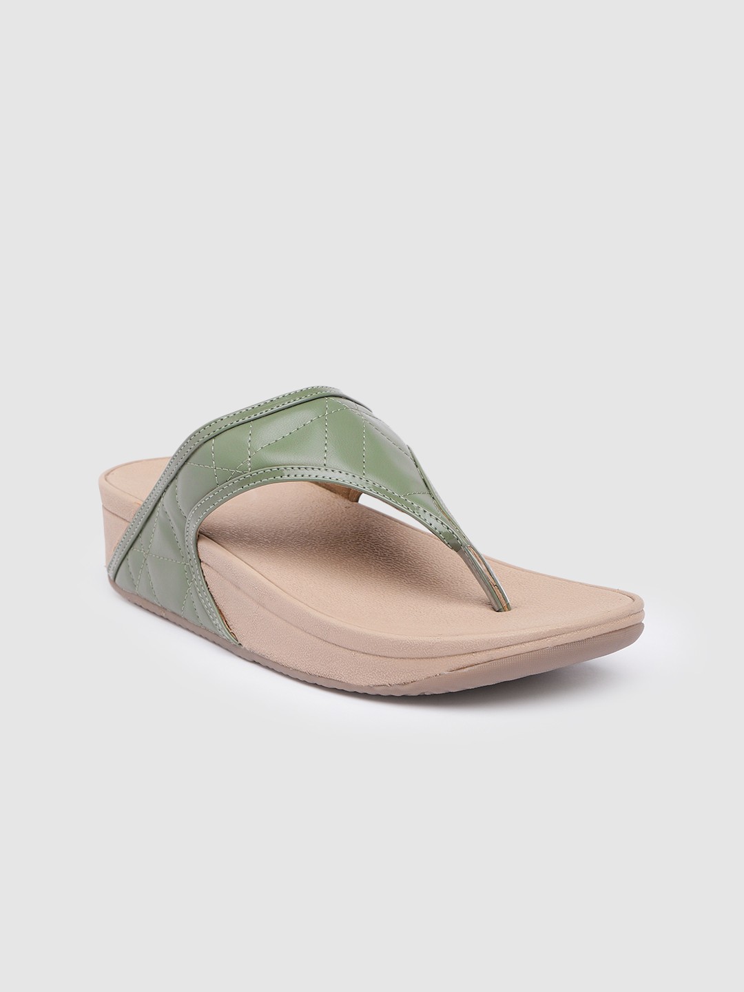 

Inc 5 Women Green T-Strap Flats