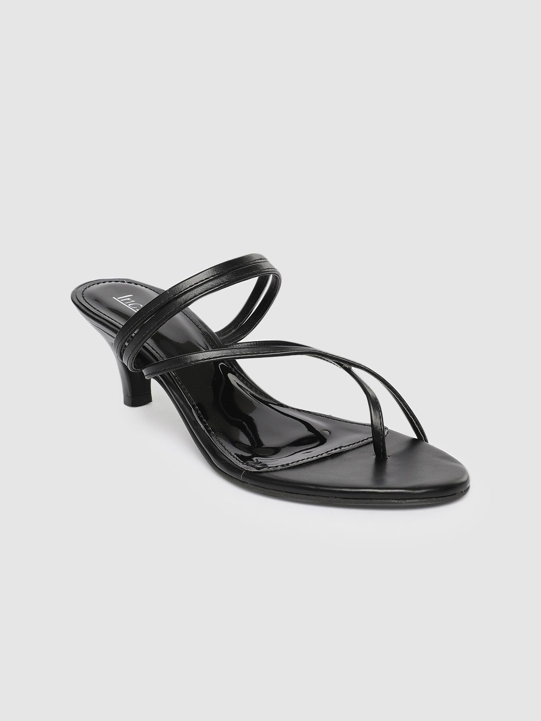 

Inc 5 Black Solid Kitten Heels