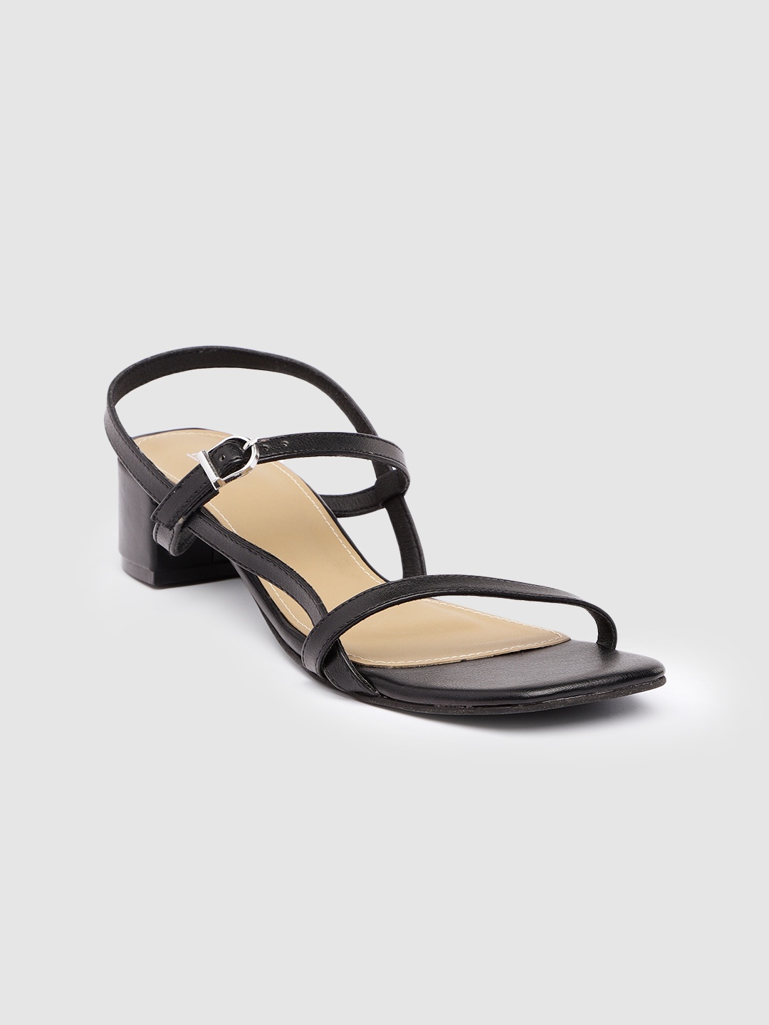 

Inc 5 Women Black Open Toe Block Heels