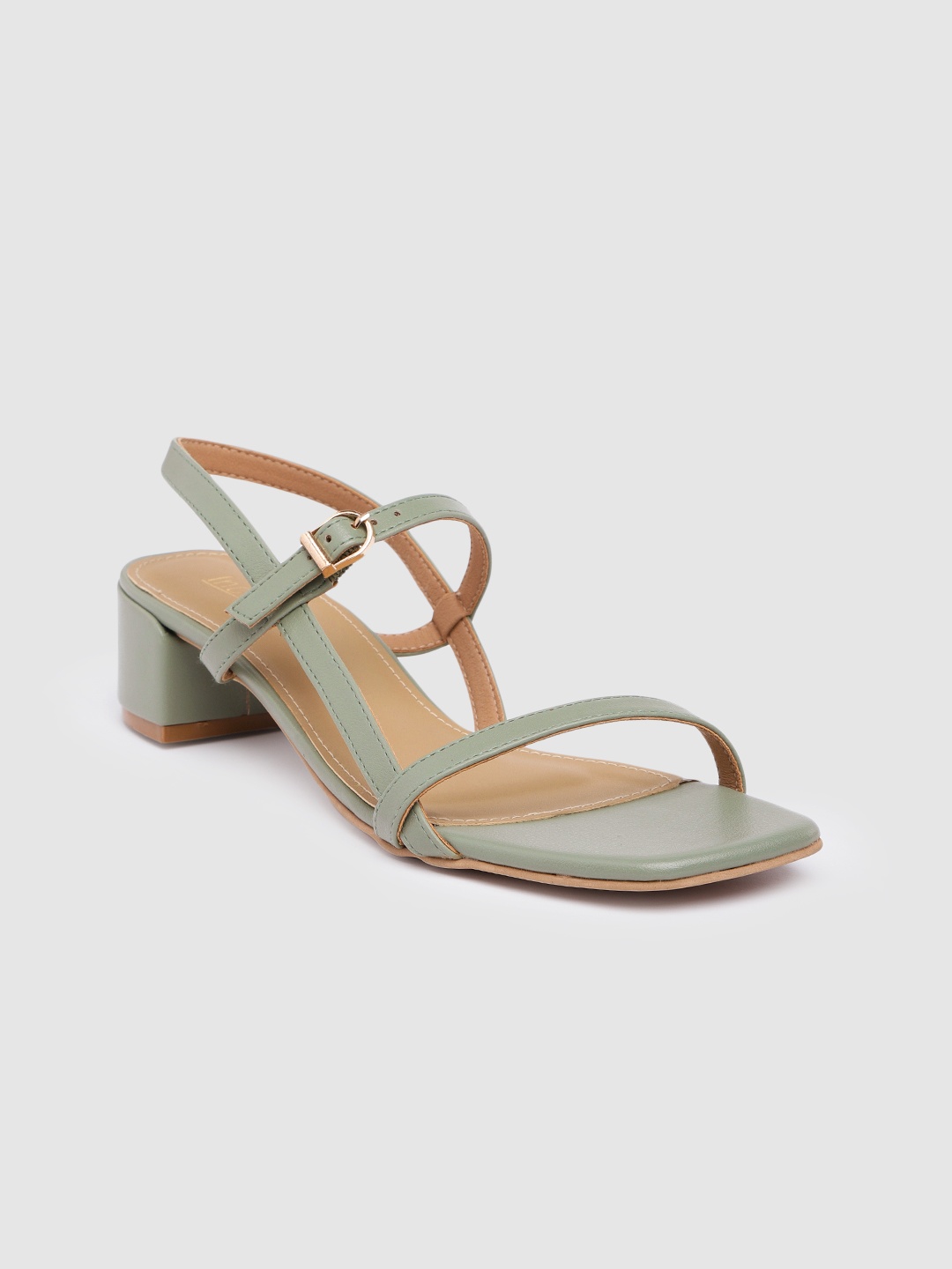 

Inc 5 Women Green Open Toe Block Heels
