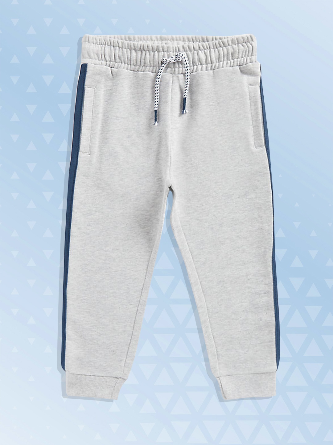 

mothercare Boys Grey Solid Pure Cotton Joggers