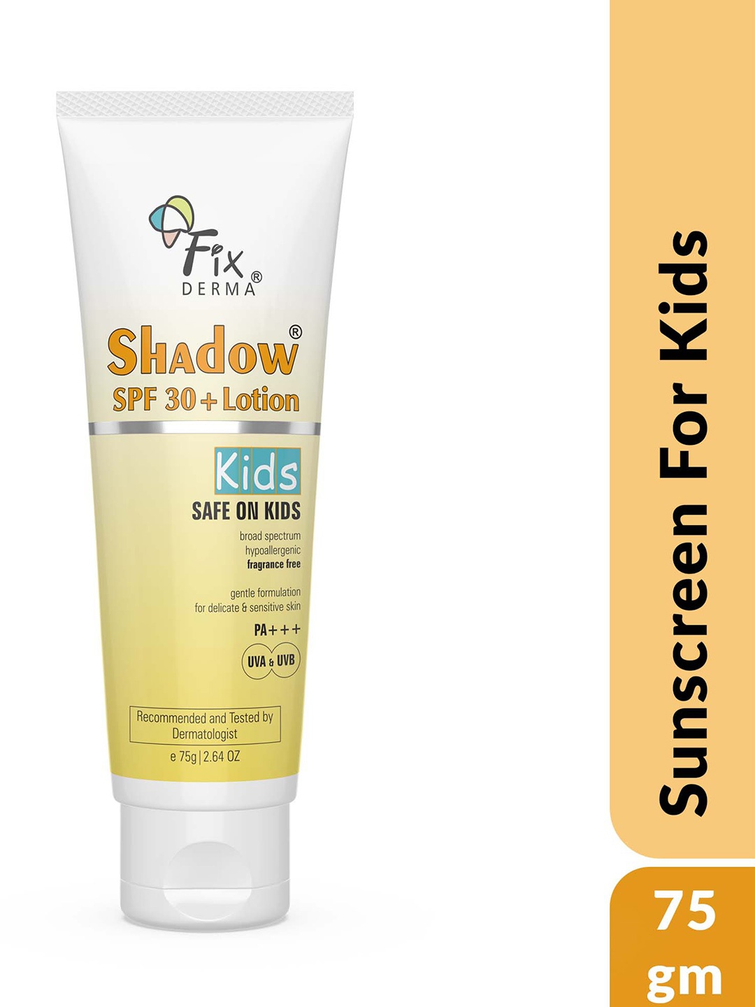 

FIXDERMA Lightweight Shadow Kids SPF 30+ Lotion Sunscreen - 75g, White