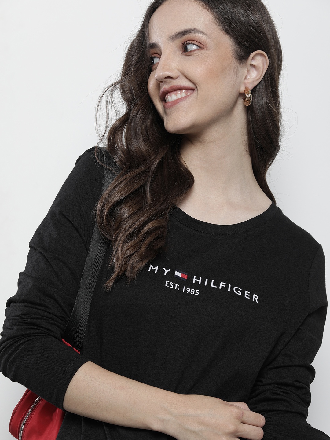 

Tommy Hilfiger Women Black Pure Cotton T-shirt