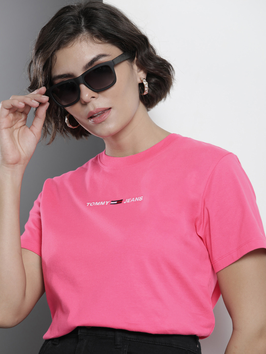 

Tommy Hilfiger Women Pink Pure Cotton T-shirt