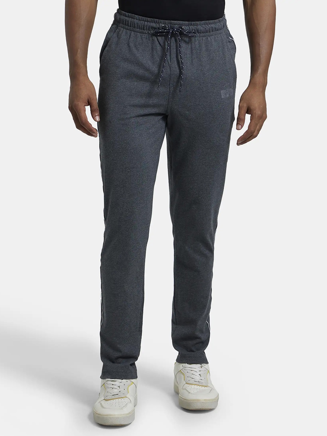 

Jockey Combed Cotton Rich Slim Fit Trackpant with Side and Back Pockets-9501, Charcoal