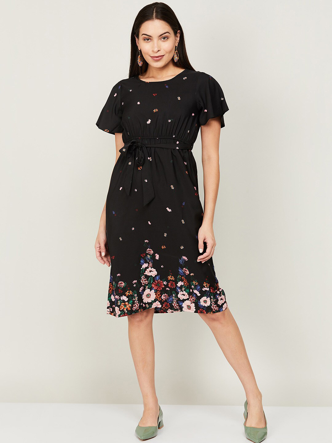 

Fame Forever by Lifestyle Black & brown Floral Dress