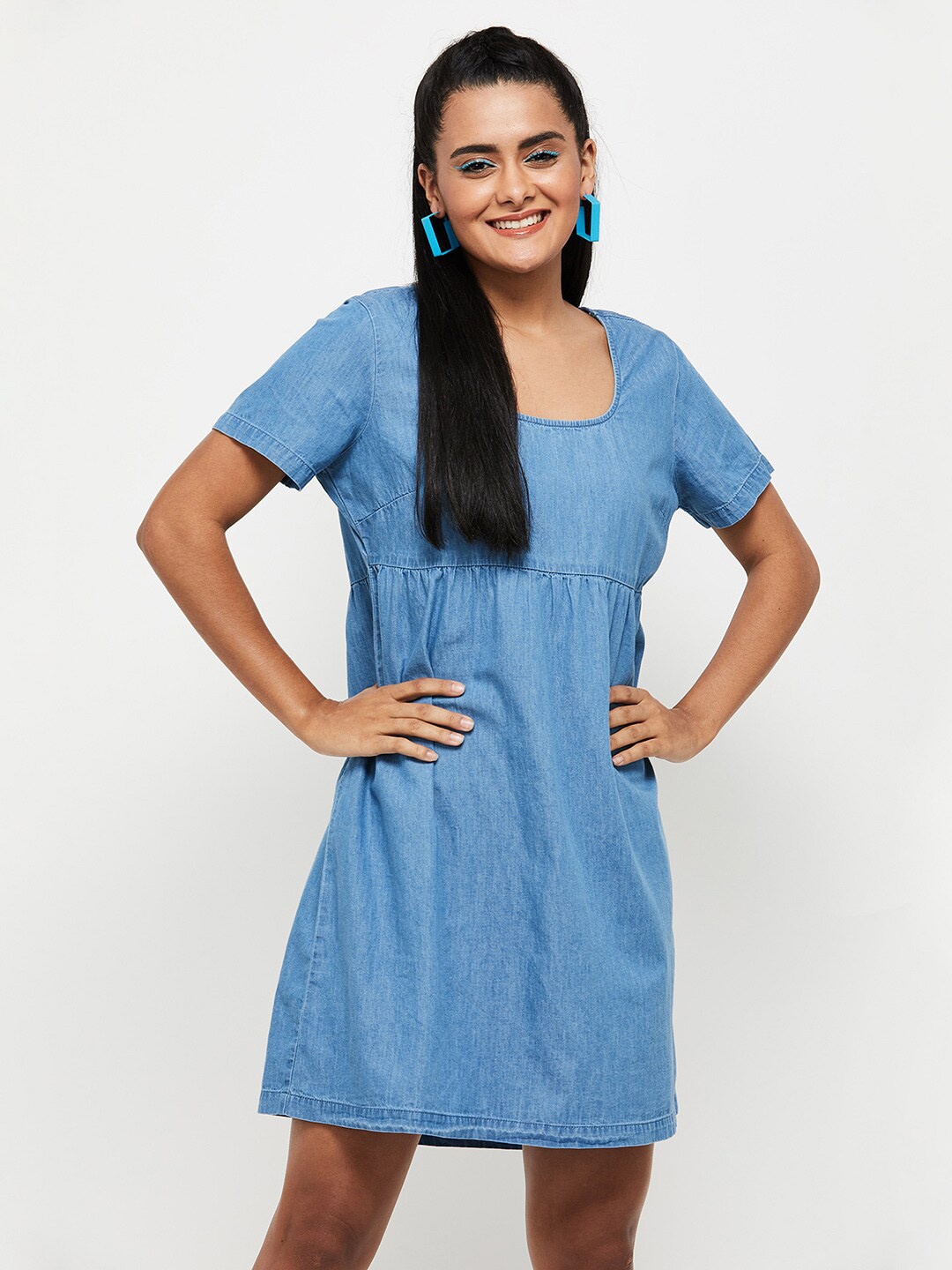 

max Blue A-Line Dress