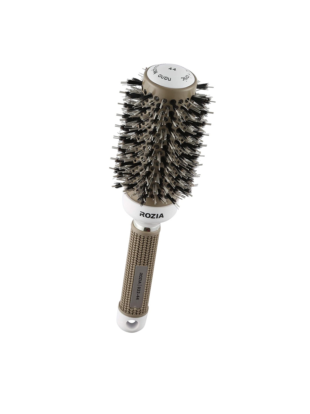 

Rozia Grey Round Hair Brush For Blow Drying with Natural Boar Bristle