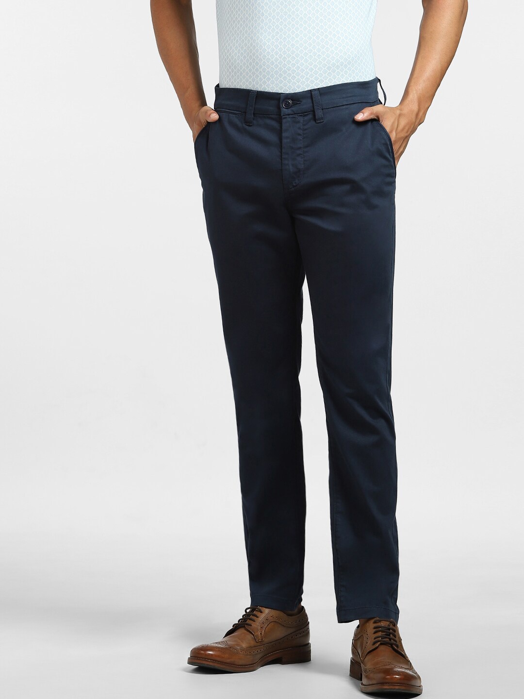 

Jack & Jones Men Blue Chinos Trousers