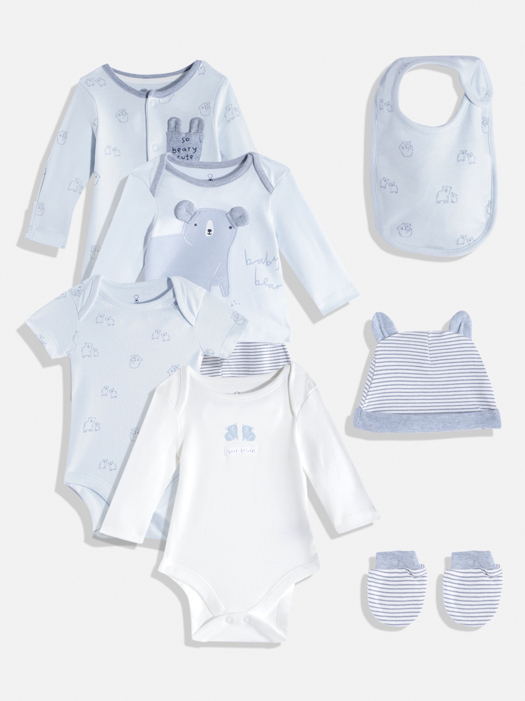 

mothercare Infant Boys Pure Cotton Apparel Gift Set, Blue