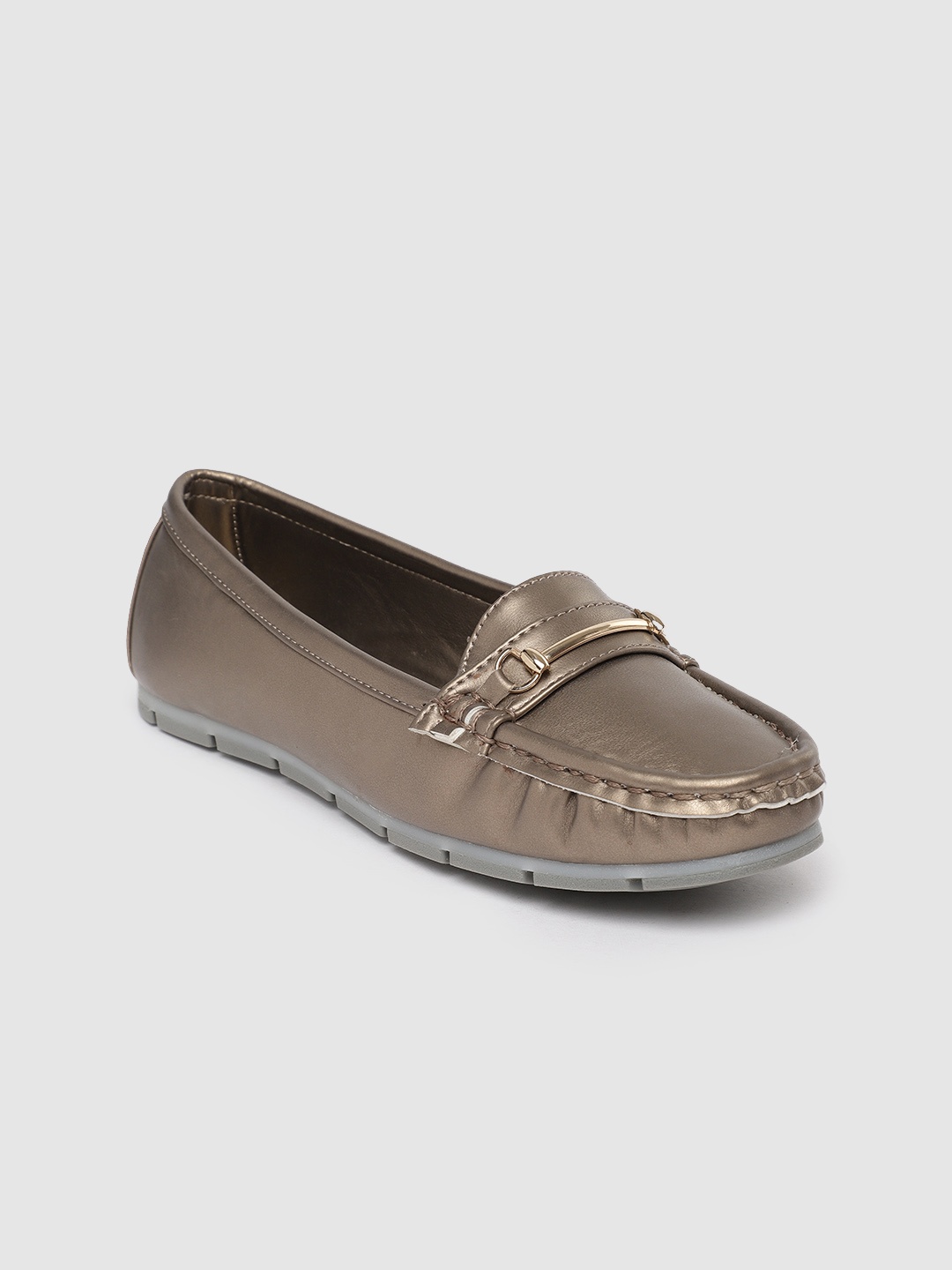 

Inc 5 Women Mettalic-Toned Horsebit Loafers, Metallic