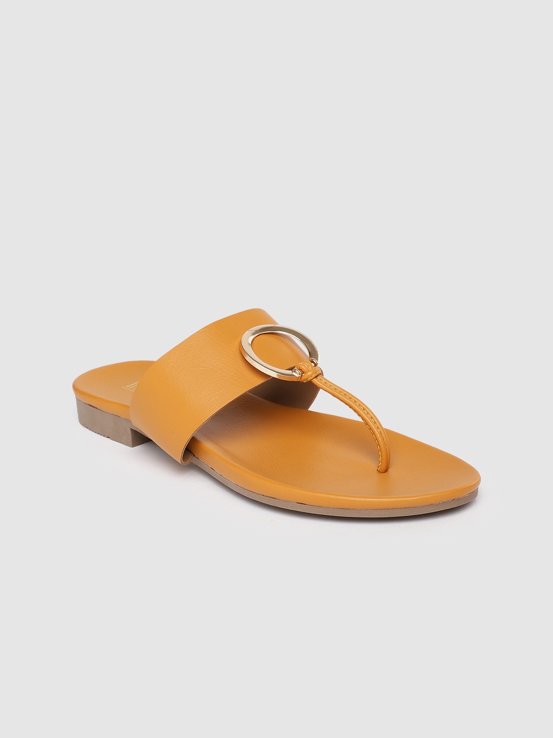 

Inc 5 Women Mustard Yellow T-Strap Flats