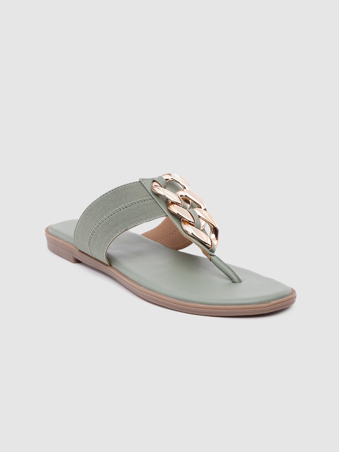 

Inc 5 Women Green T-Strap Flats