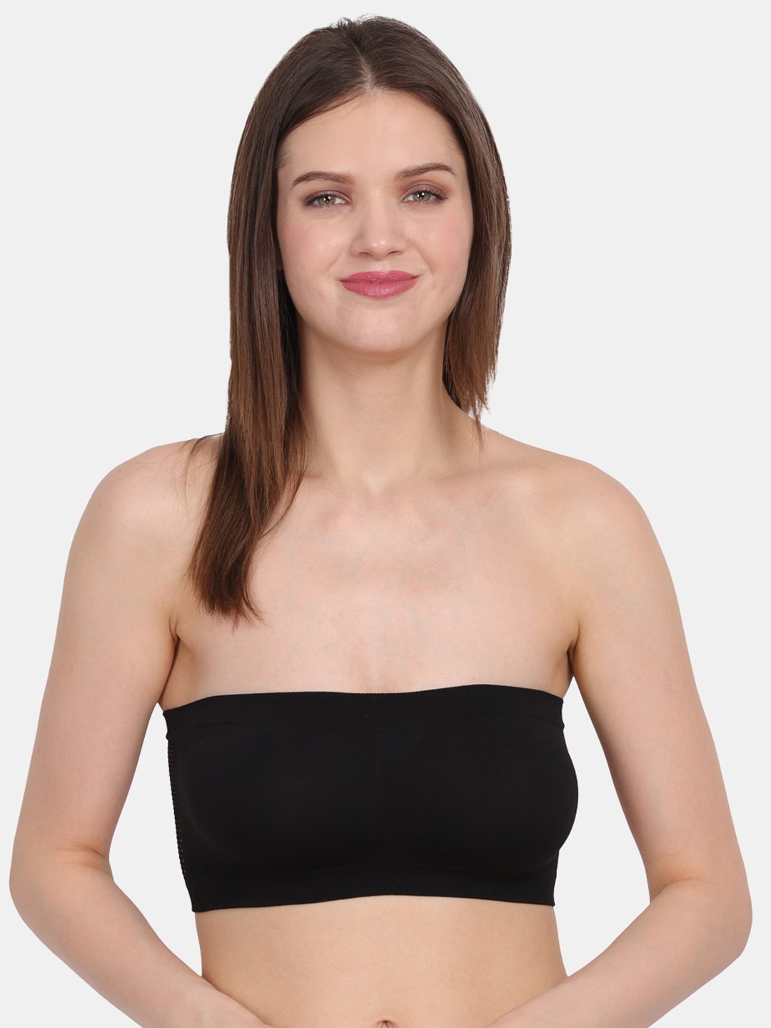 

Amour Secret Black Bandeau Bra - Non Padded