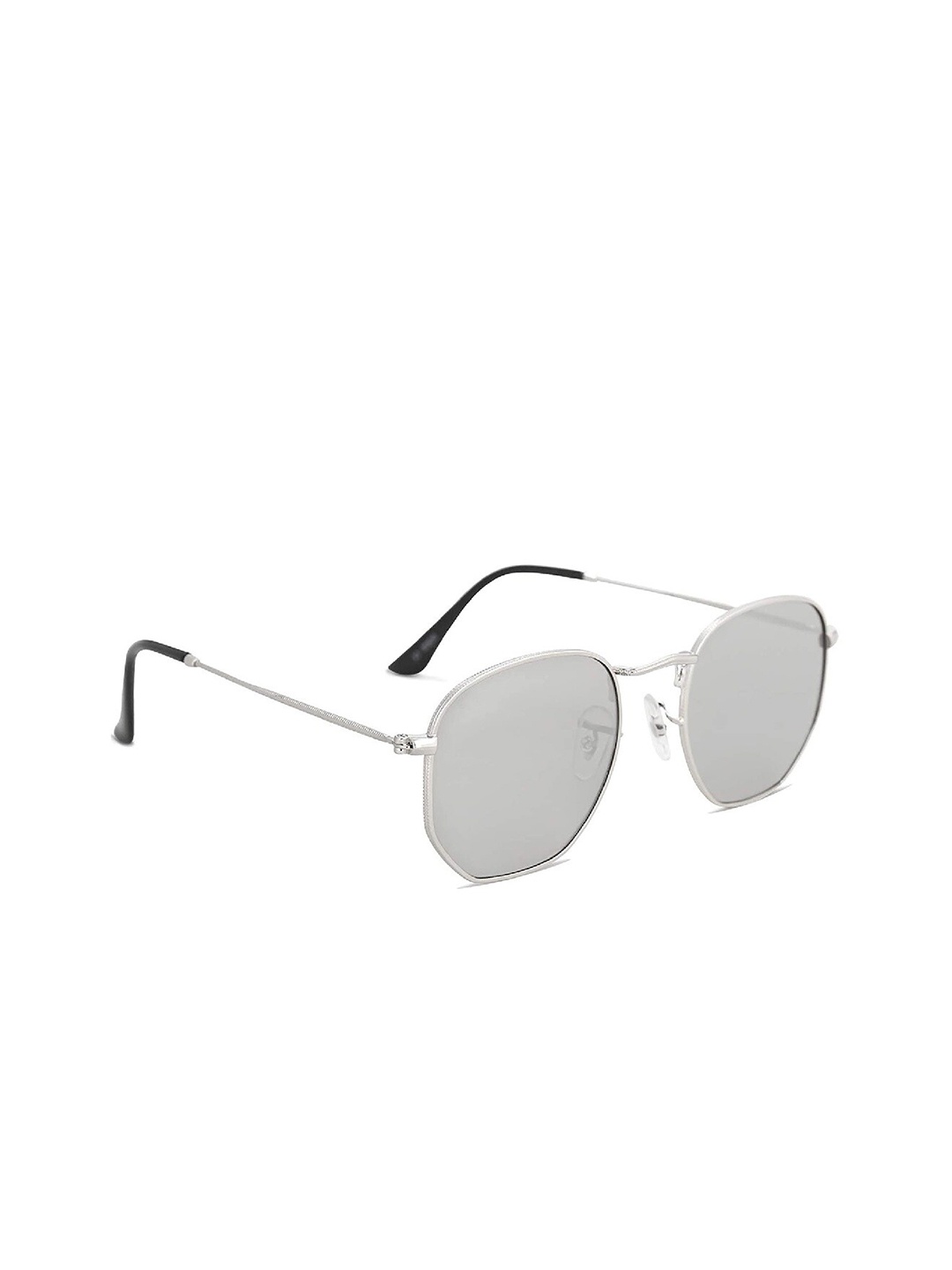 

Awestuffs Unisex Grey Lens & Silver-Toned Sunglasses, Metallic