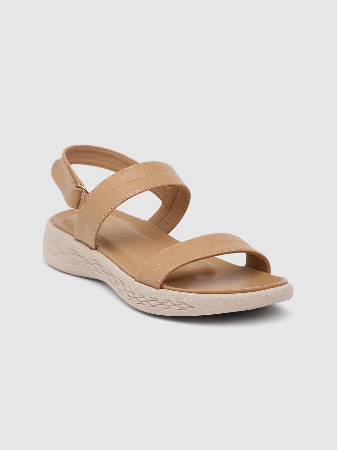 

Inc 5 Women Beige Solid Open Toe Flats
