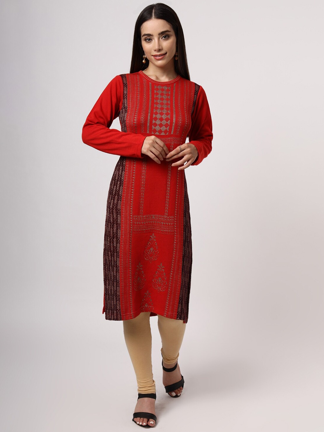 

KEIKO Women Red Ethnic Motifs Printed Kurta