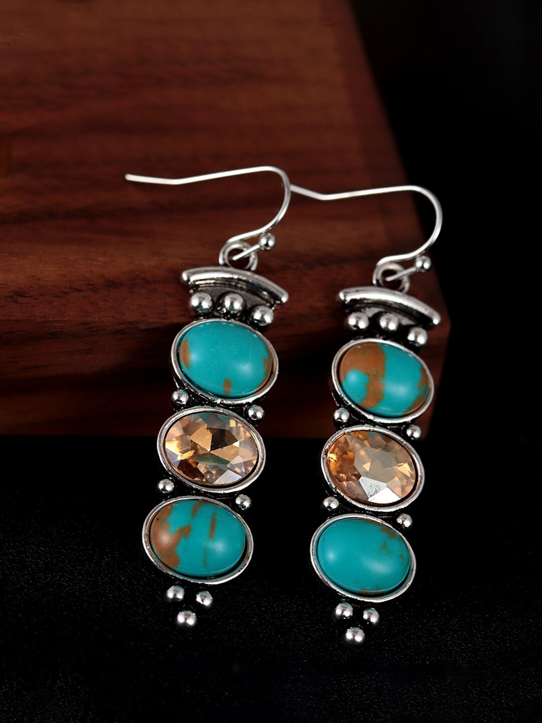 

Unwind by Yellow Chimes Blue Contemporary Drop Earrings