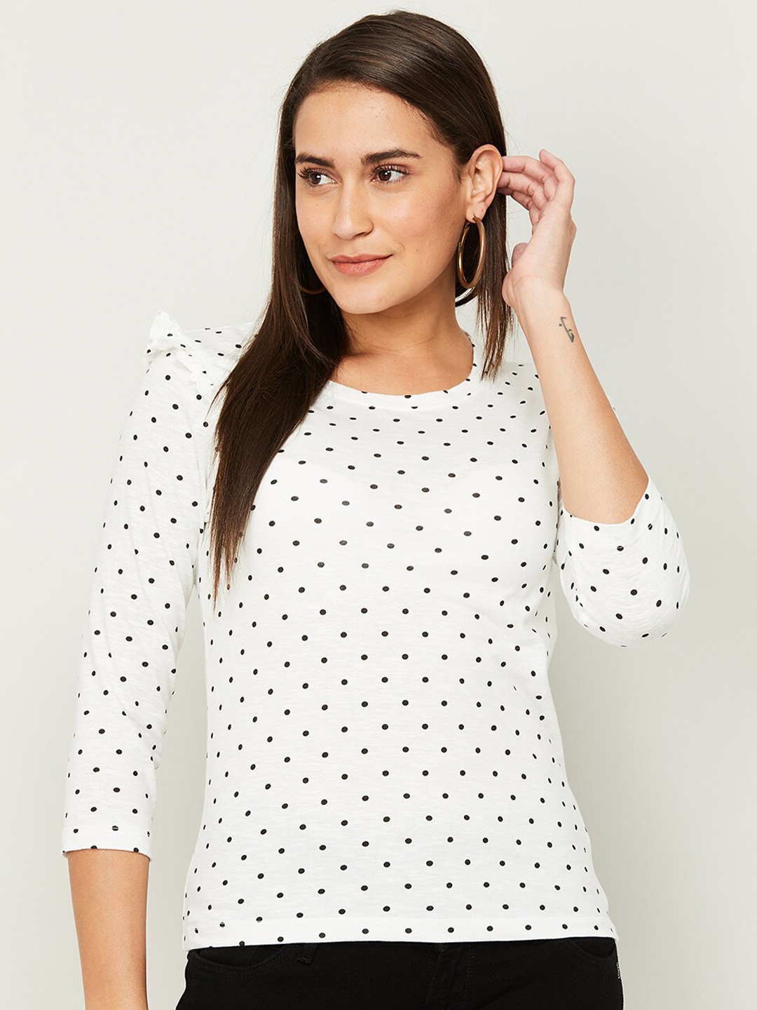 

Bossini White Print Top