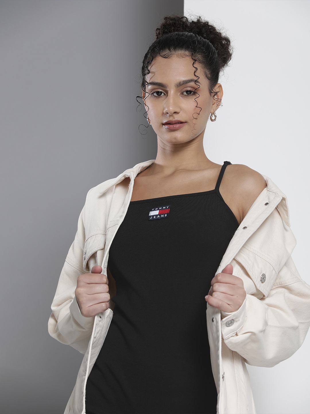 

Tommy Hilfiger Women Black Solid Playsuit