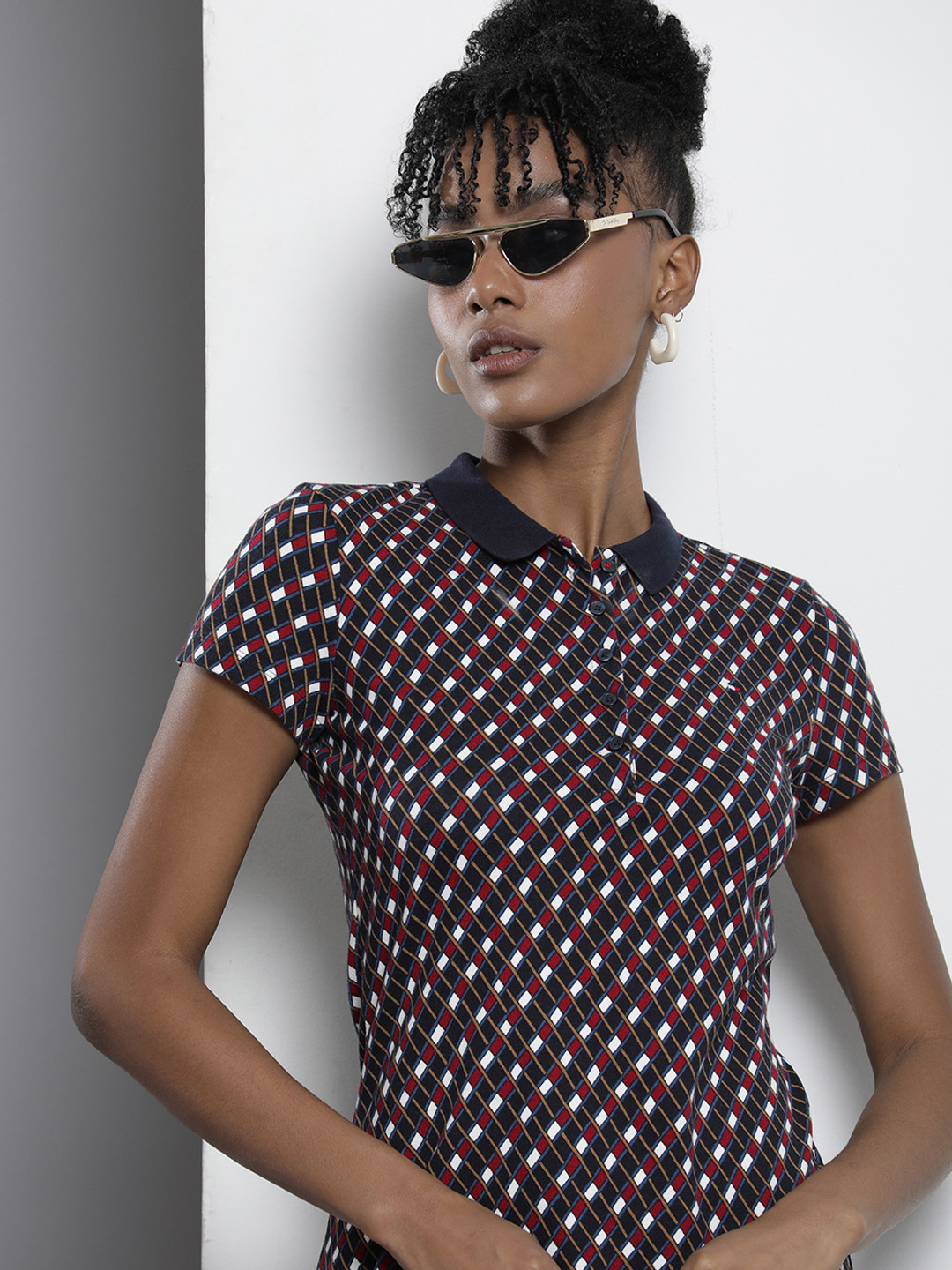 

Tommy Hilfiger Sustainable Geometric Printed T-shirt Dress, Navy blue