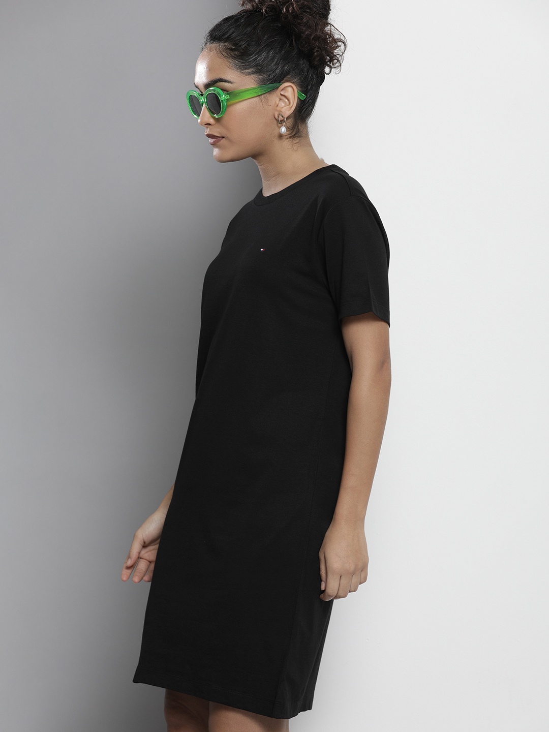

Tommy Hilfiger Women Black Solid T-shirt Dress