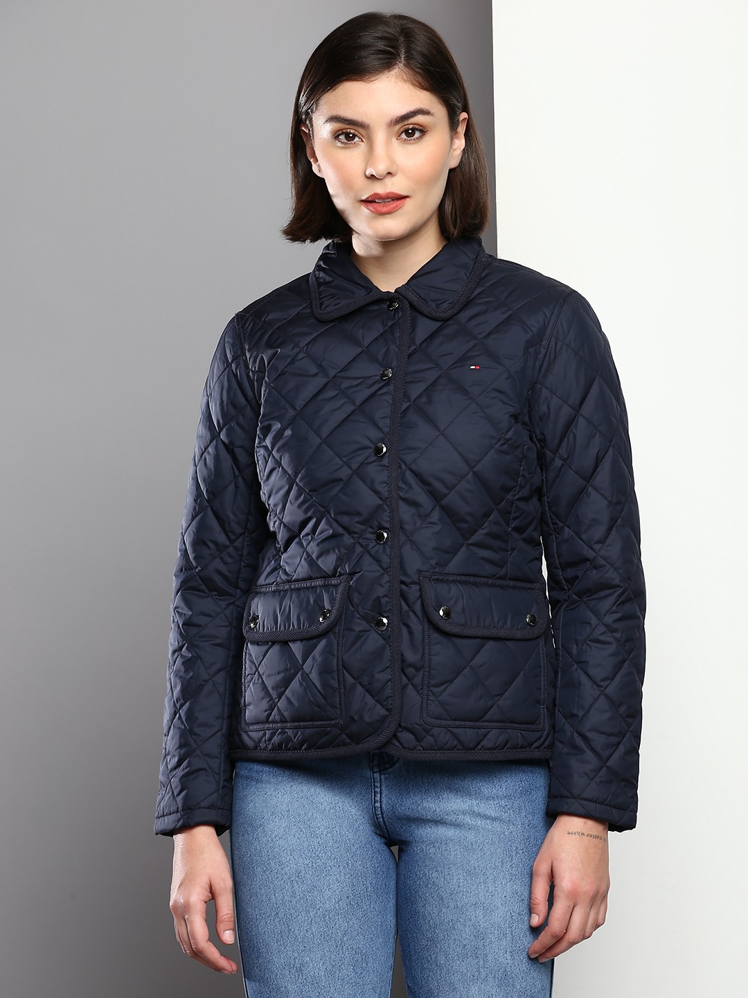 

Tommy Hilfiger Women Quilted Jacket, Navy blue