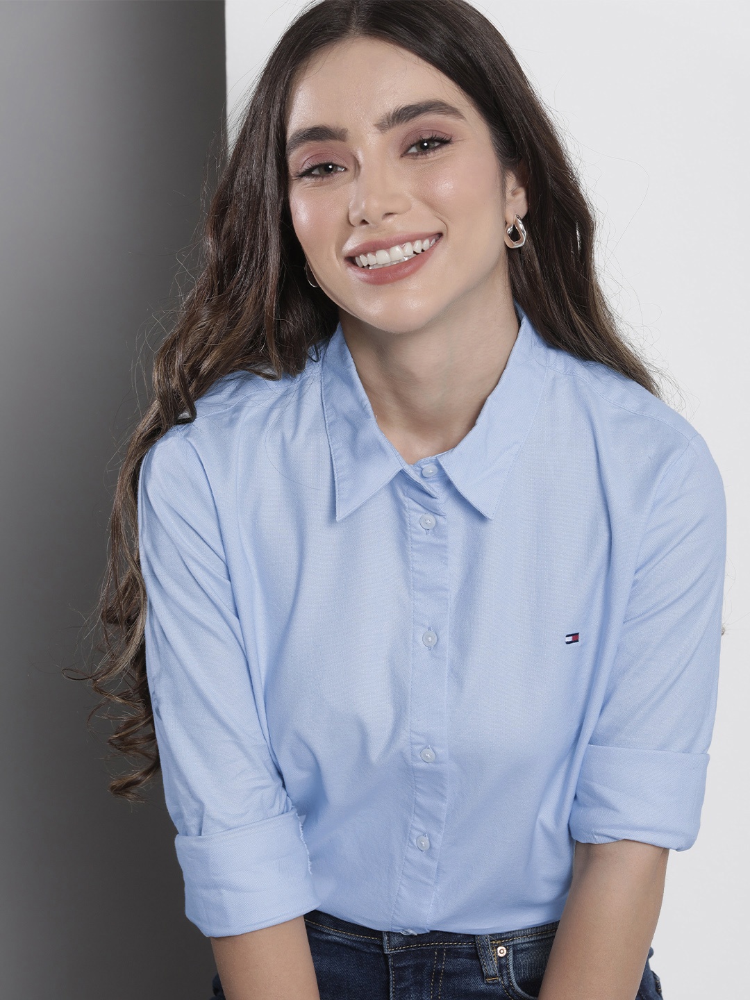 

Tommy Hilfiger Women Blue Classic Casual Shirt
