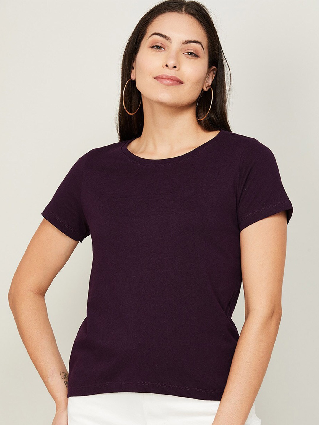 

Fame Forever by Lifestyle Women Purple Pure Cotton Top