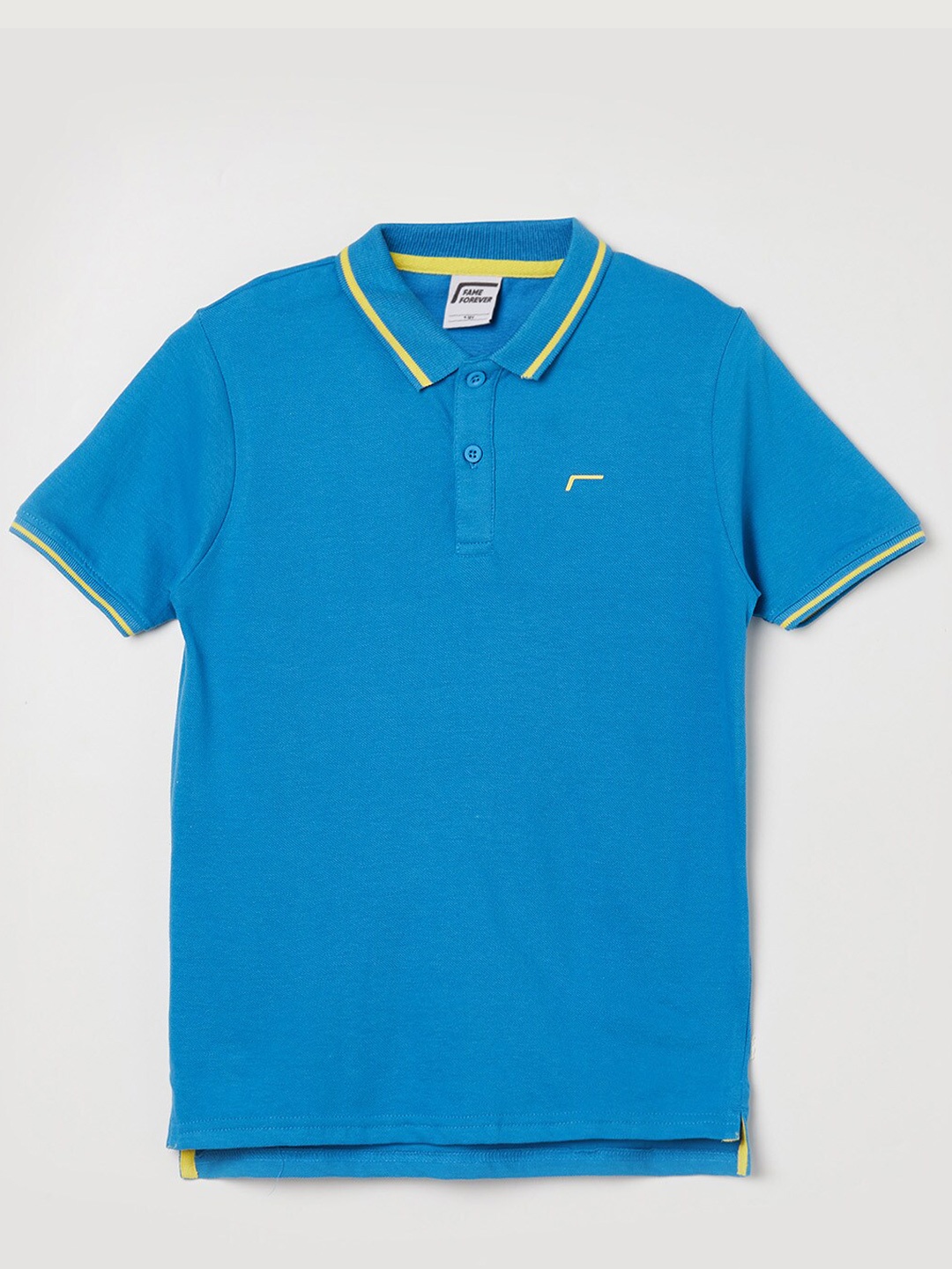 

Fame Forever by Lifestyle Boys Blue Polo Collar T-shirt