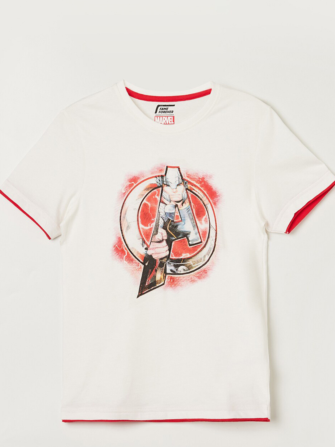 

Fame Forever by Lifestyle Boys Thor Printed Printed T-shirt, White