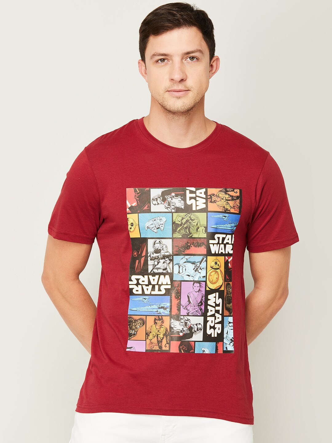 

Fame Forever by Lifestyle Men Maroon Star Wars Printed T-shirt
