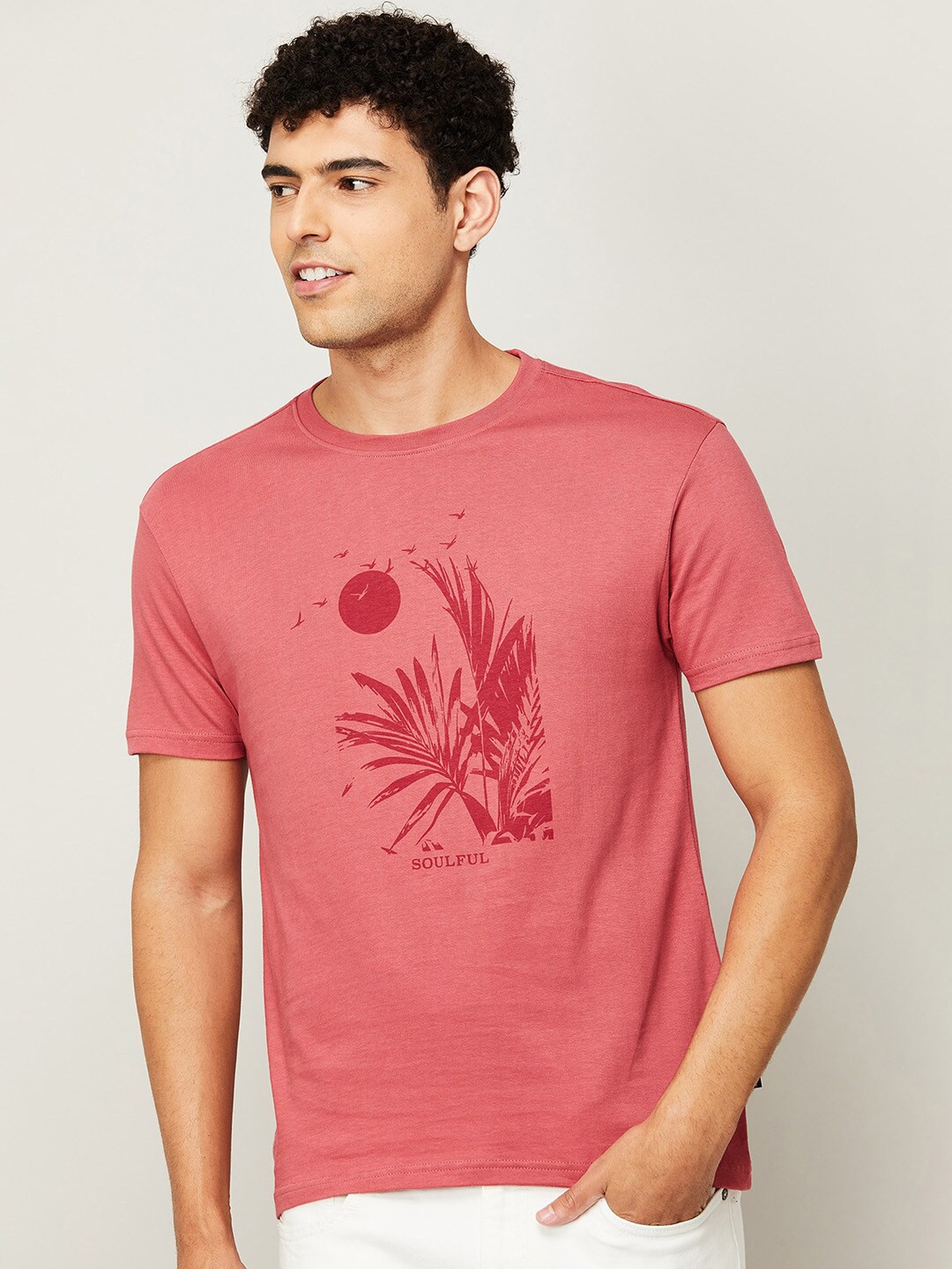 

Fame Forever by Lifestyle Men Red Printed Cotton T-shirt