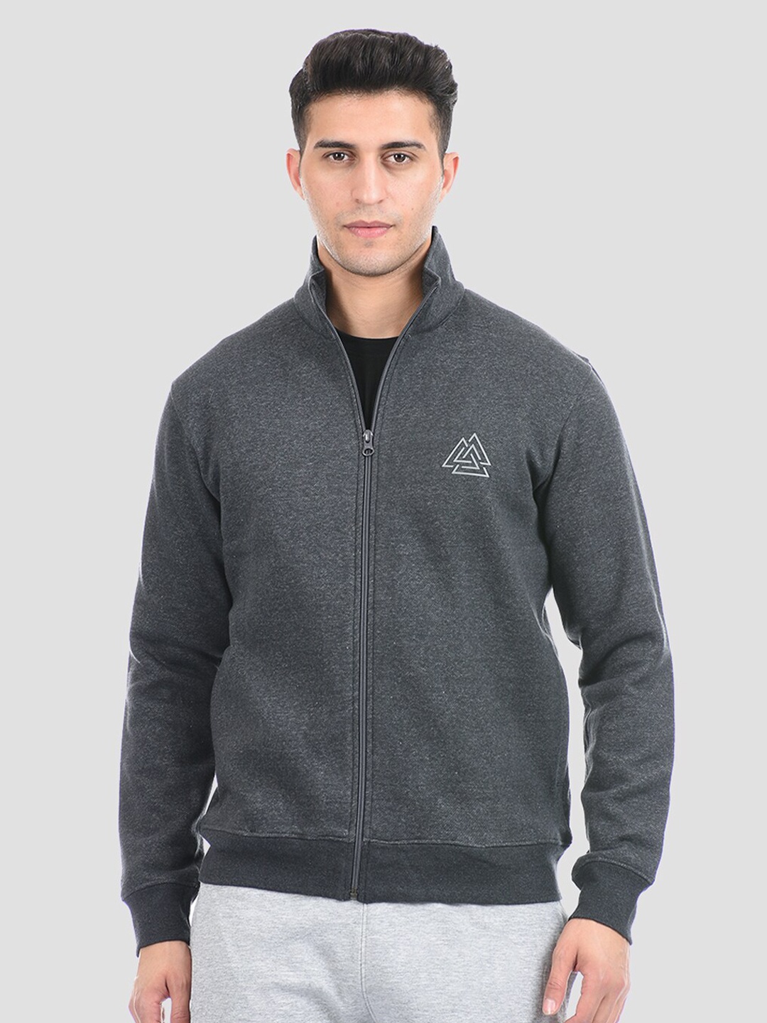 

ONEWAY Men Grey Solid Sweatshirt