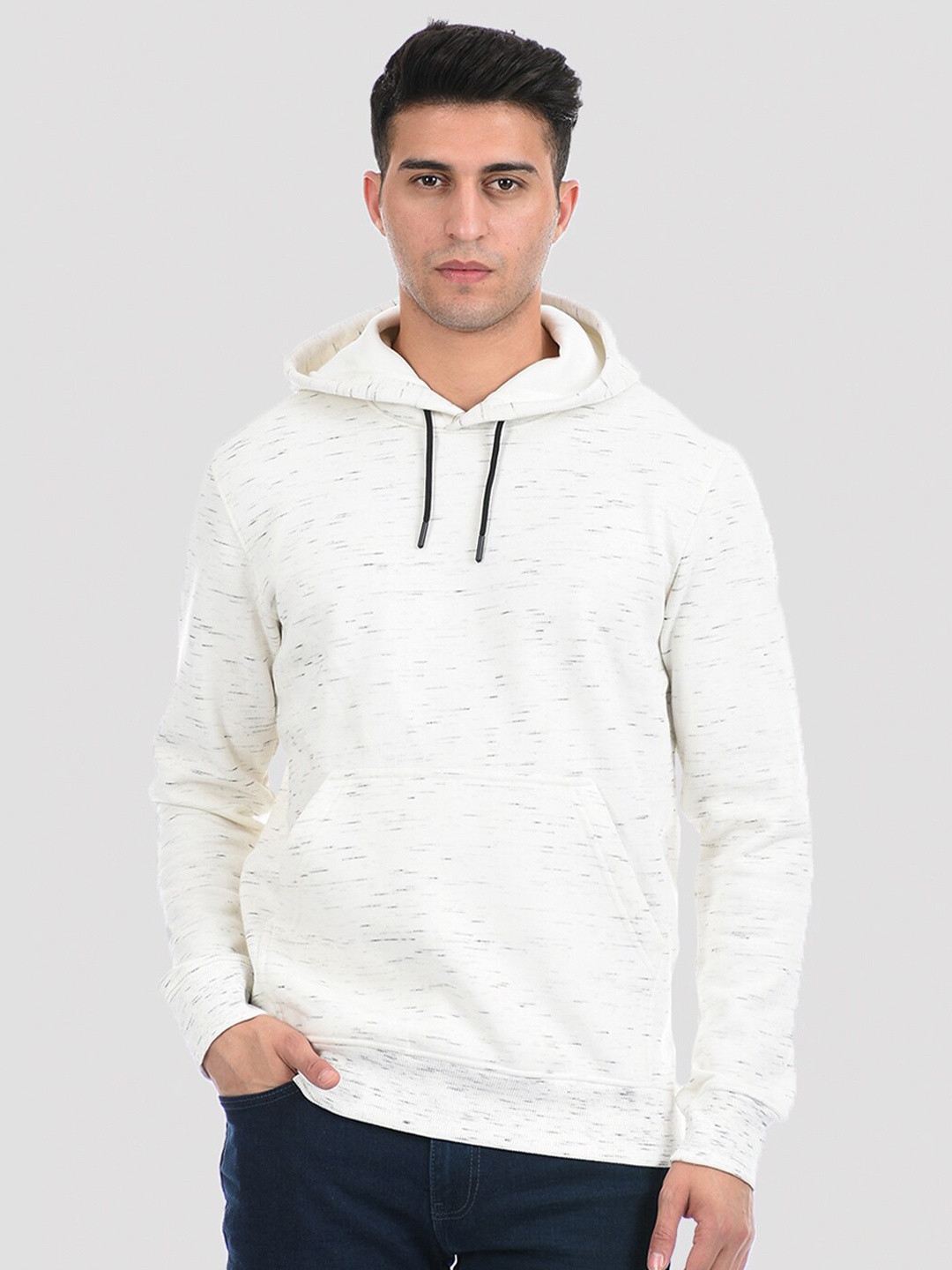 

ONEWAY Men Off White Hooded Sweatshirt