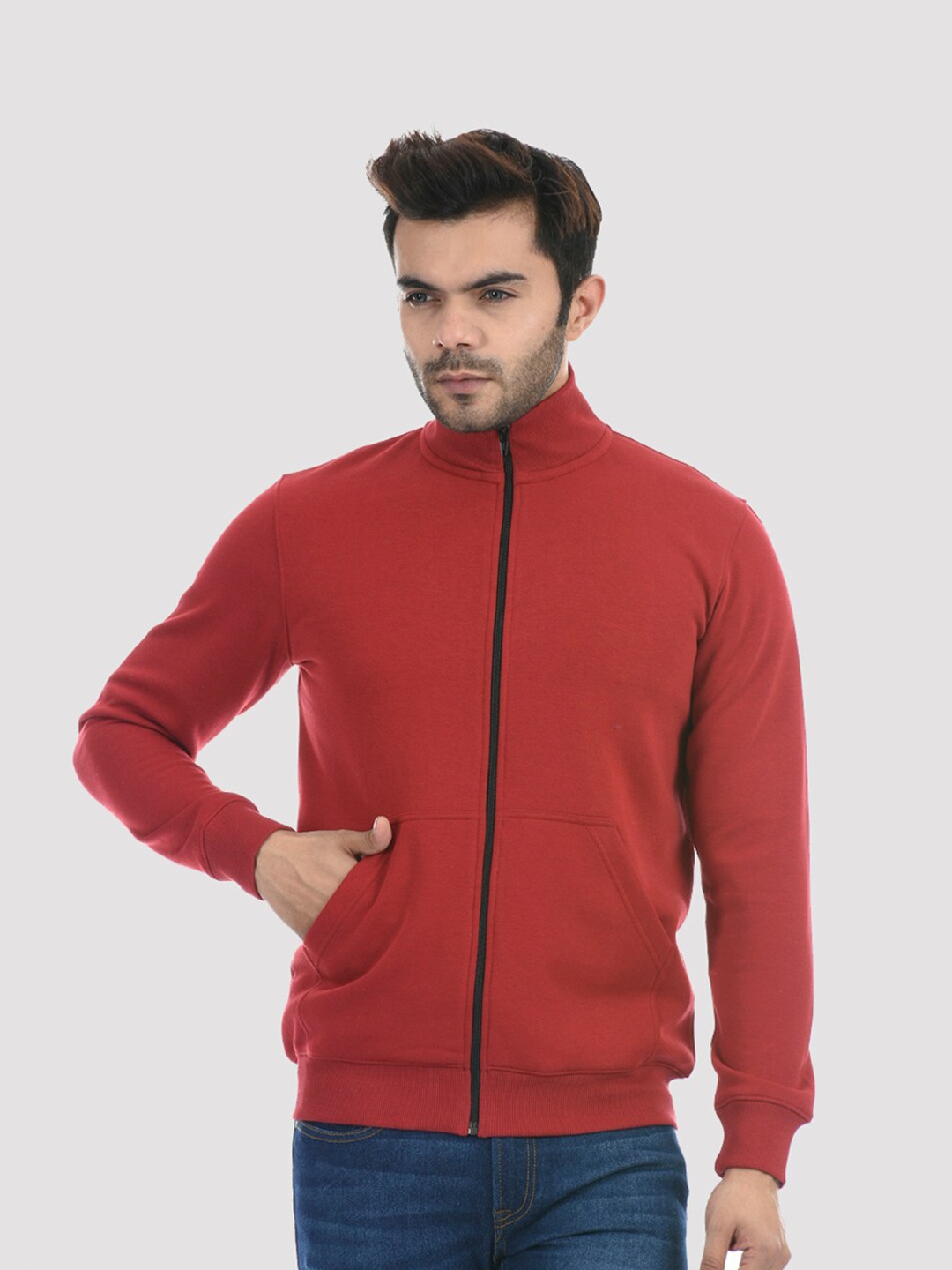 

ONEWAY Men Red Solid Sweatshirt