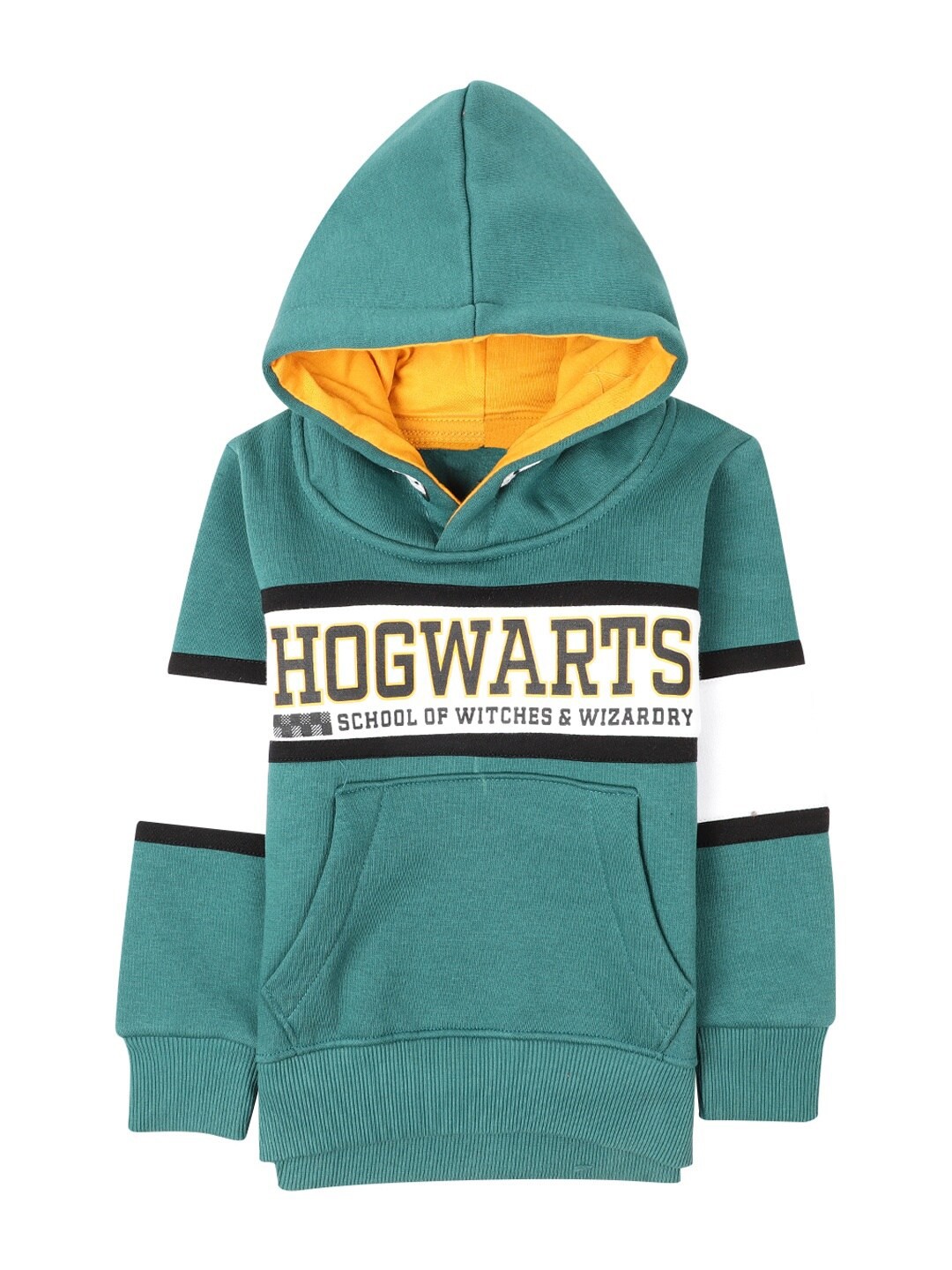 

V-Mart Boys Teal Colourblocked Hooded Neck T-shirt