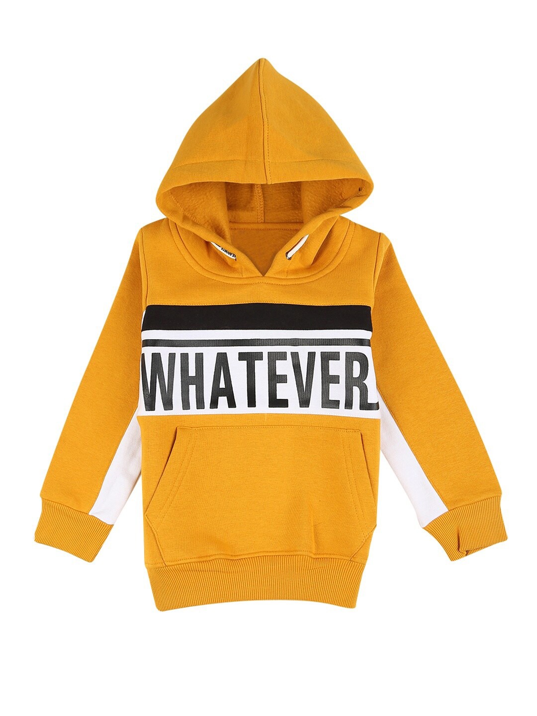 

V-Mart Boys Mustard Yellow Typography Printed T-shirt