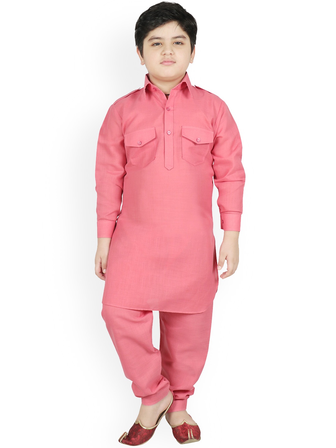 

SG YUVRAJ Boys Peach-Coloured Kurta with Salwar