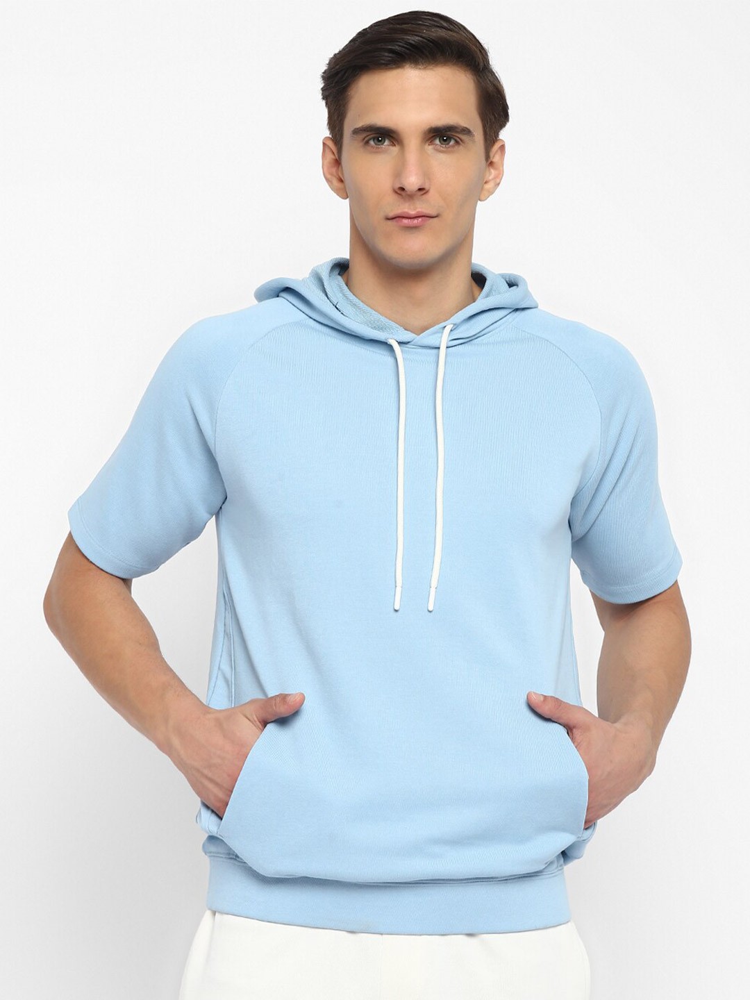 

OFF LIMITS Men Blue Hooded T-shirt