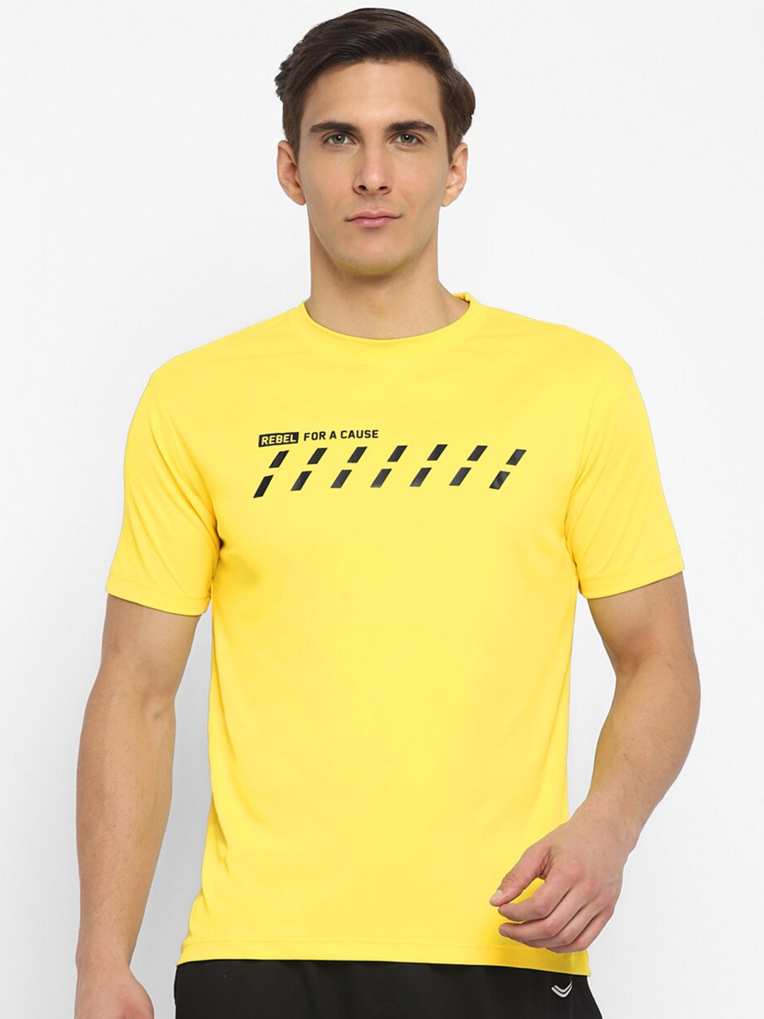 

OFF LIMITS Men Yellow Solid T-shirt