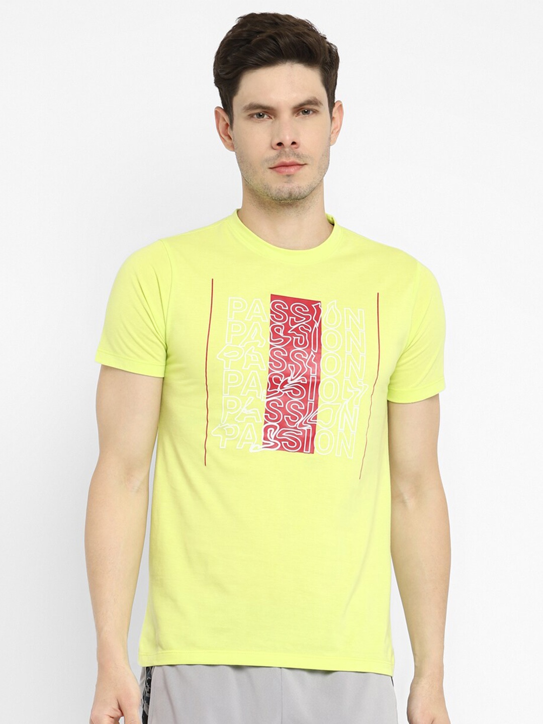 

OFF LIMITS Men Yellow Typography Printed T-shirt